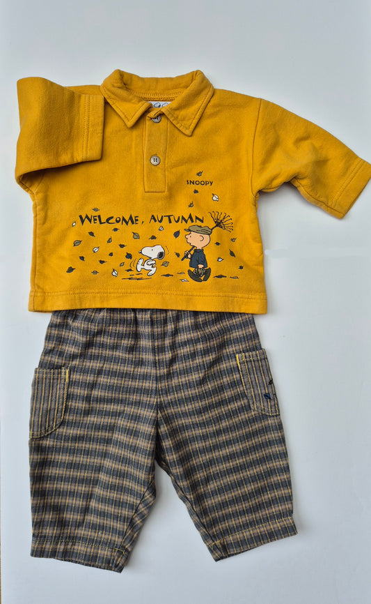 Snoopy herfstset - maat 74 | 6 - 9 maanden