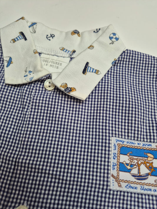 Geruit overhemd - maat 80 | 9 - 12 maanden