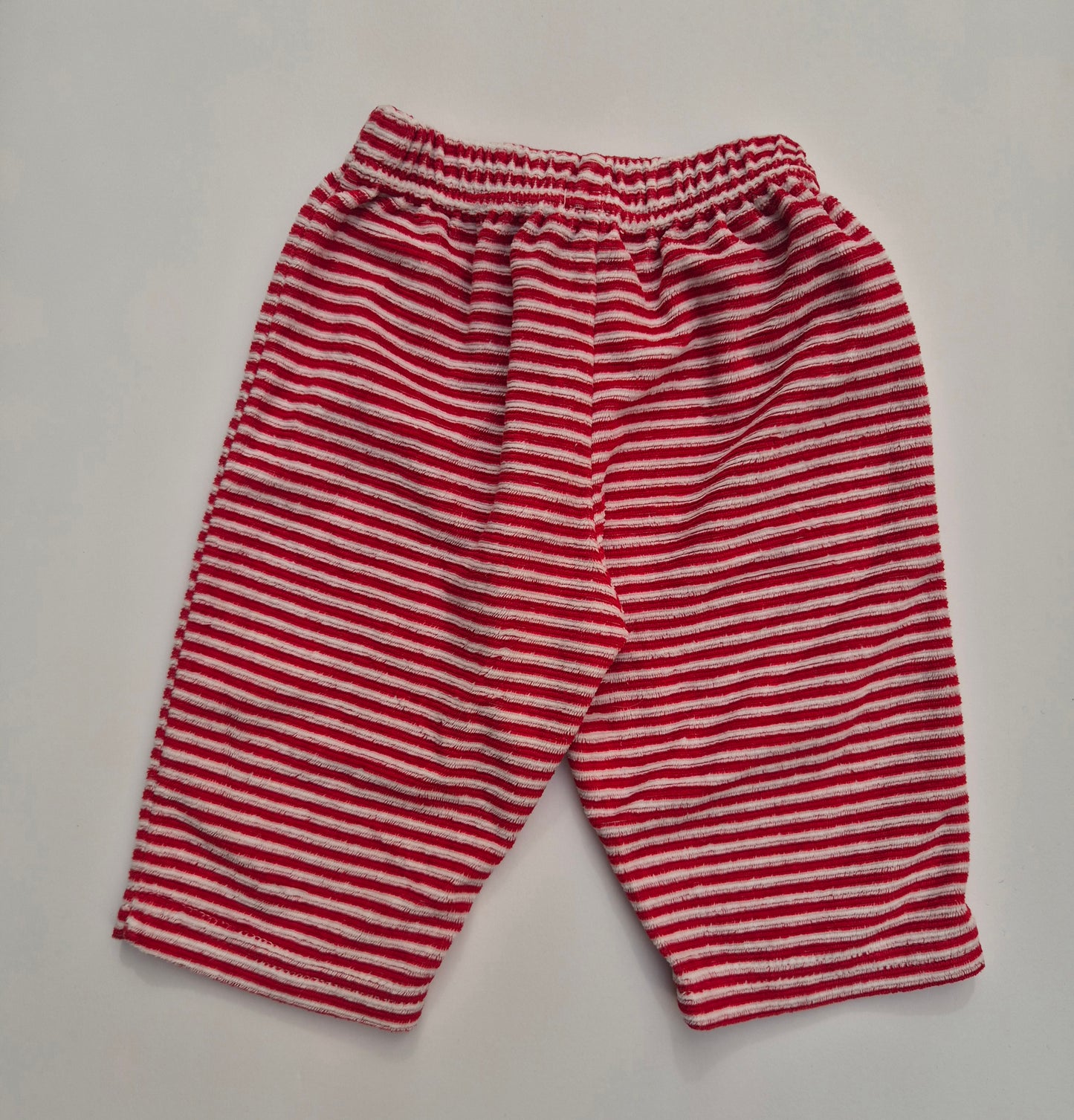 Gestreepte broek rood/wit – maat 74 | 6 - 9 maanden