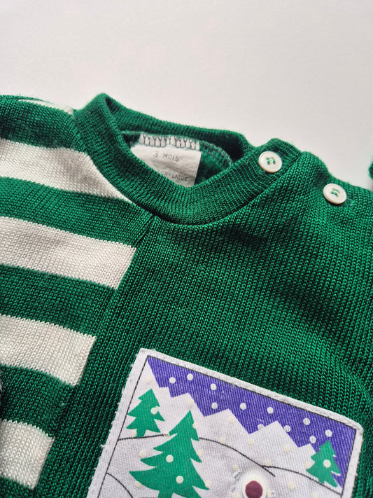 Groen kerst setje – maat 68 | 3 - 6 maanden