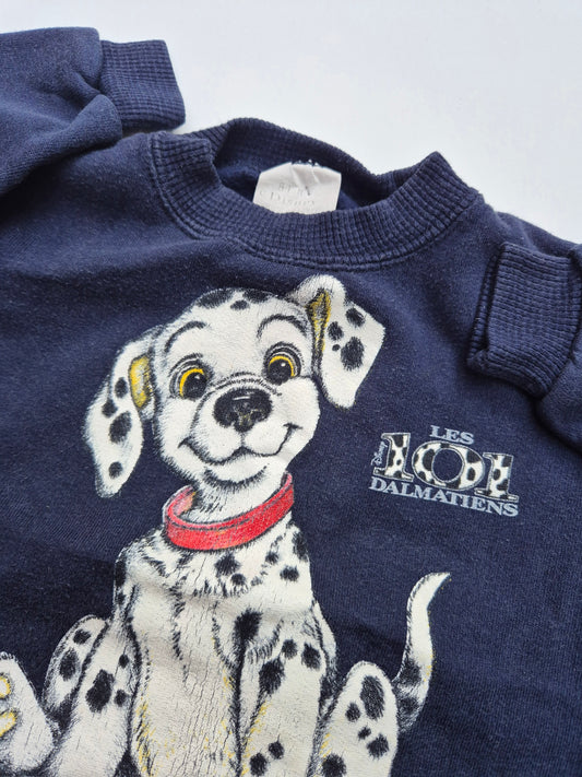 Donkerblauwe Disney sweater 101 Dalmatiërs – maat 92 | 18 - 24 maanden