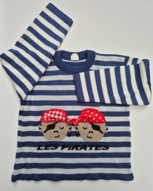 Gestreepte piratentrui – maat 104 | 3 - 4 jaar