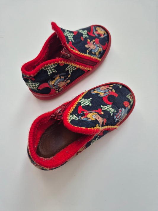 Pantoffels/sloffen met retro print – maat 26