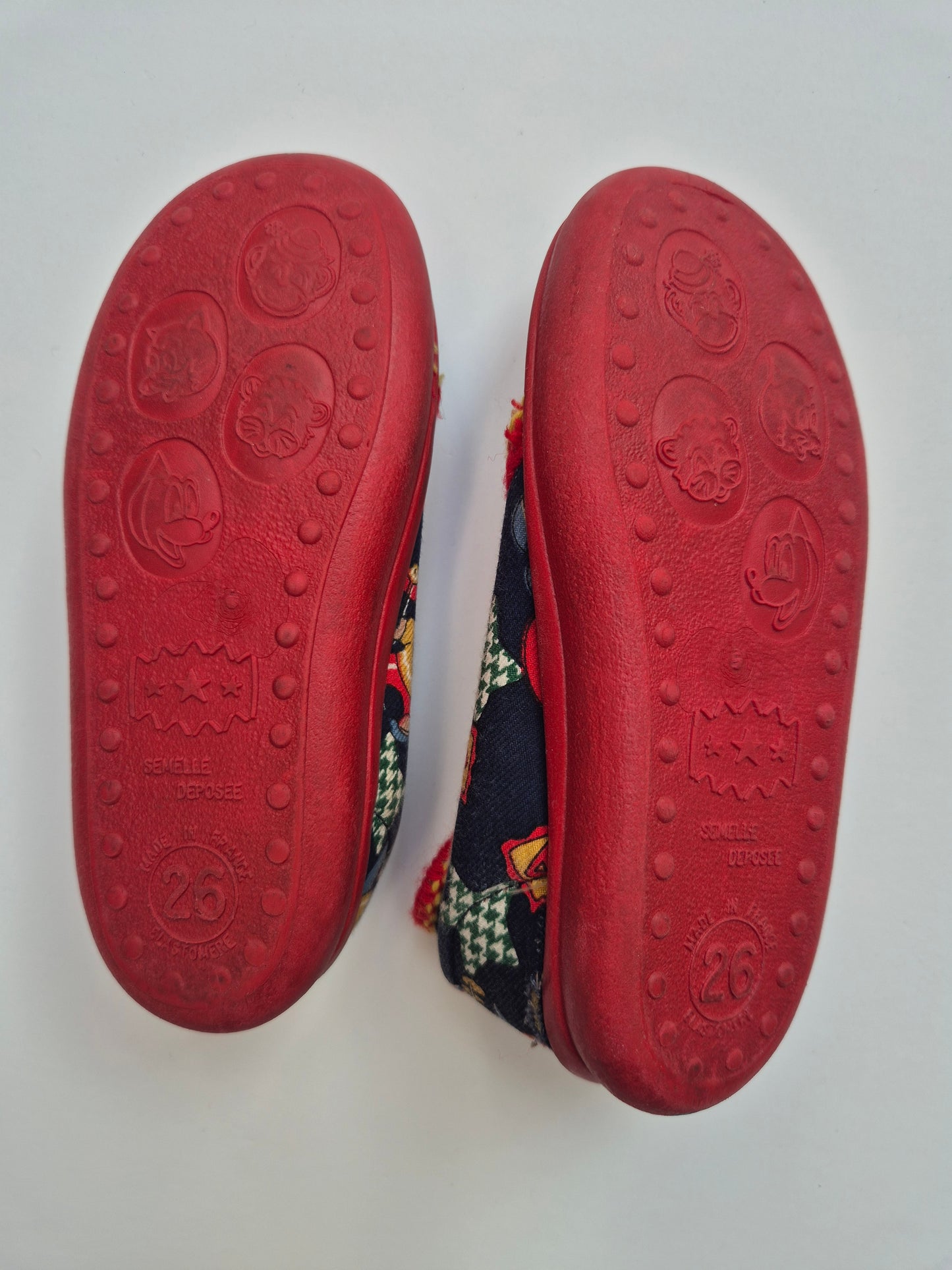 Pantoffels/sloffen met retro print – maat 26