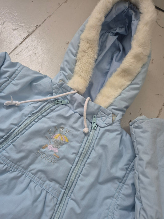 Lichtblauw skipak met witte voering – maat 68 | 3 - 6 maanden