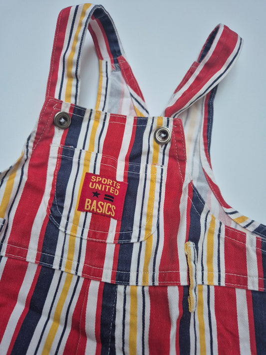 Gestreepte tuinbroek shorts – maat 80 | 9 - 12 maanden