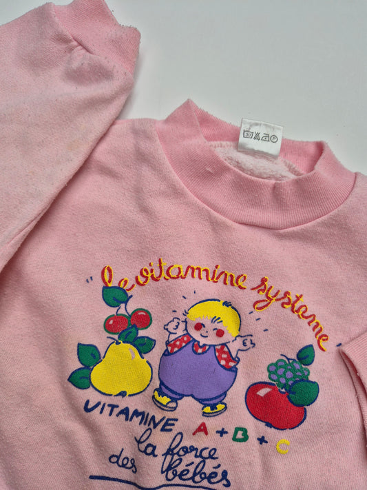 Roze trui Vitamine Bébé – maat 86 | 9 - 18 maanden