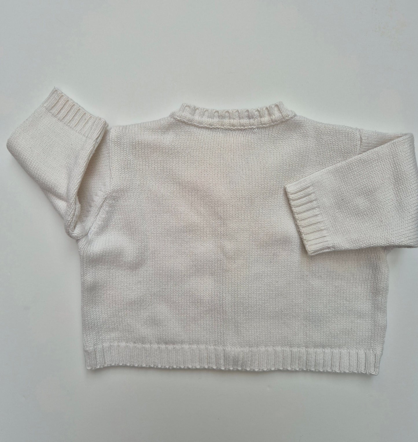 Wit vestje gebreid – maat 68 | 3 - 6 maanden