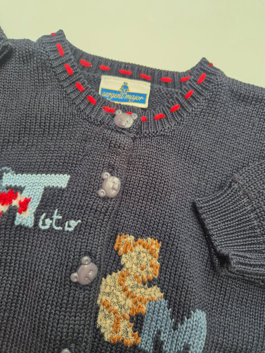 Sergent Major donkerblauw vest - maat 75 | 6 - 9 maanden