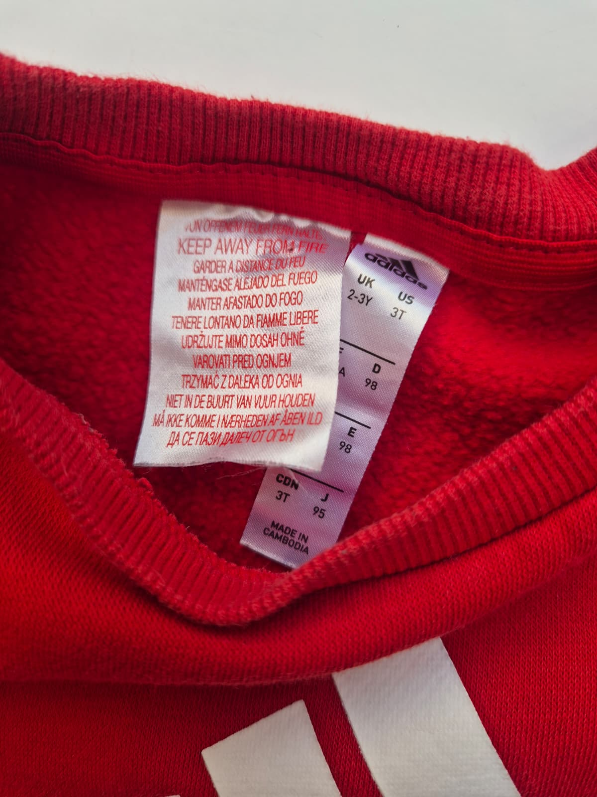 Adidas sweater – maat 98 | 2 - 3 jaar