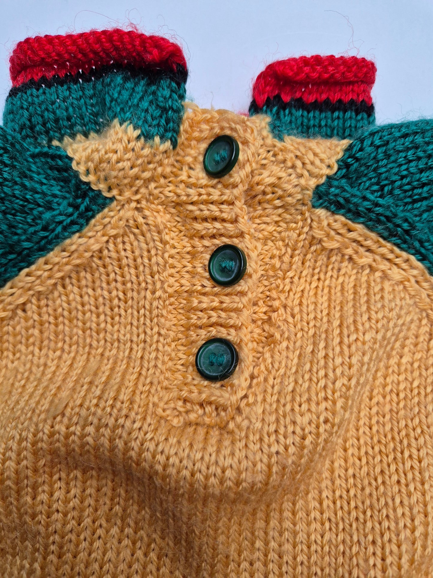 Gebreide trui met teddybeer – maat 104 | 3 - 4 jaar