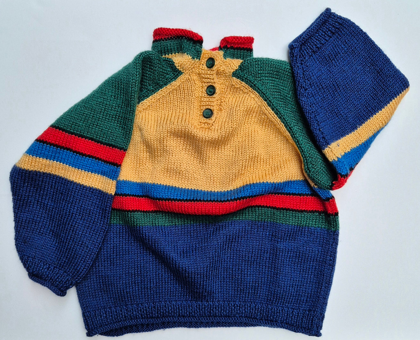 Gebreide trui met teddybeer – maat 104 | 3 - 4 jaar