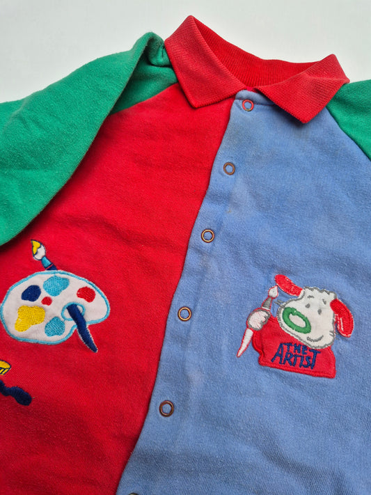 Kleurig boxpakje met ‘The Artist’-print – maat 68 | 3 -  6 maanden