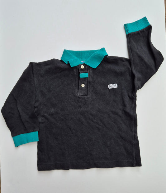 Bonbon poloshirt met turquoise details – maat 86 | 12 - 18 maanden