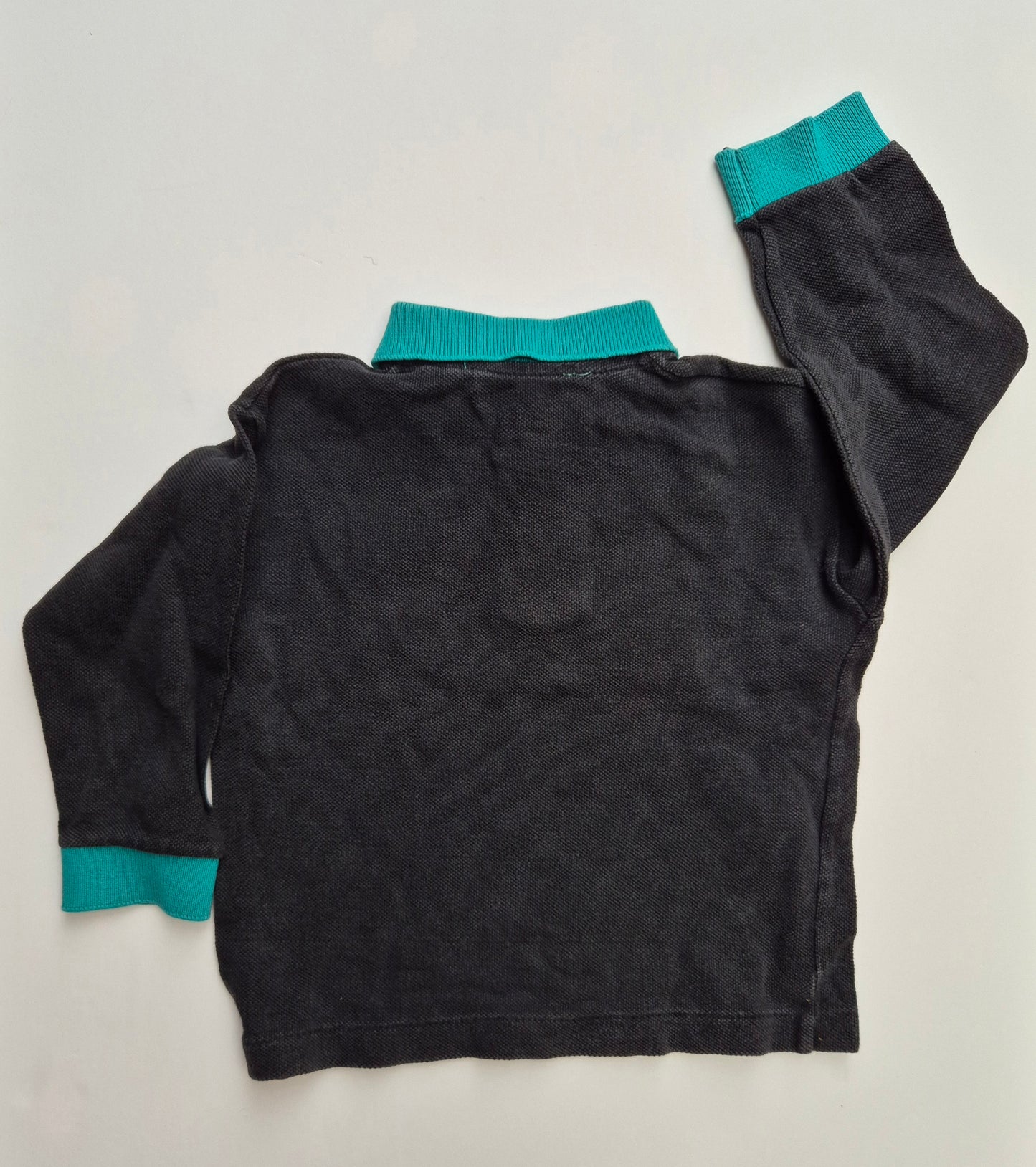 Bonbon poloshirt met turquoise details – maat 86 | 12 - 18 maanden