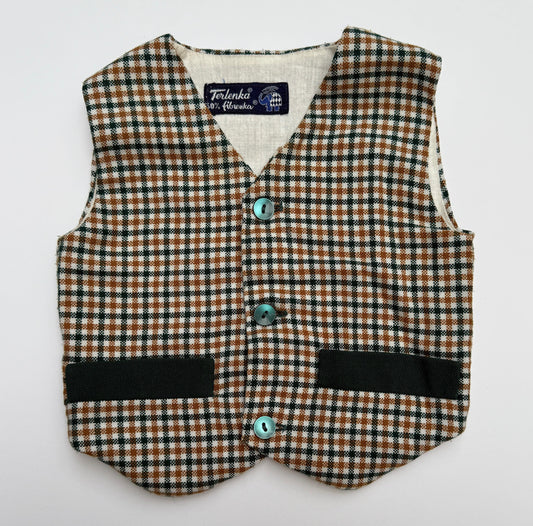 Geruite Gilet – maat 68 | 3 - 6 maanden