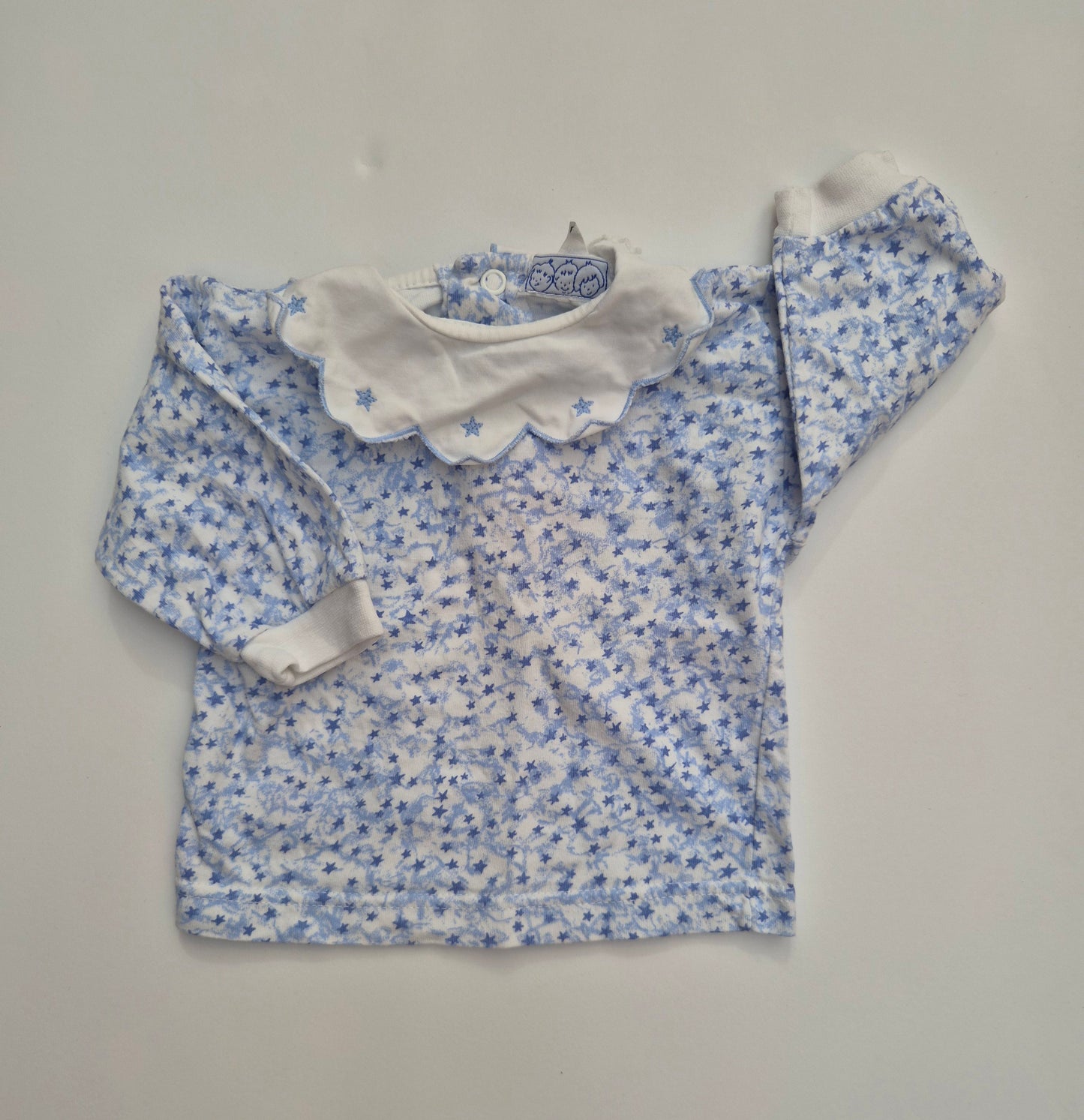 Blauw pakje met sterretjes – maat