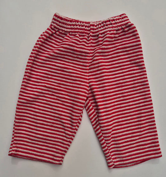 Gestreepte broek rood/wit – maat 74 | 6 - 9 maanden