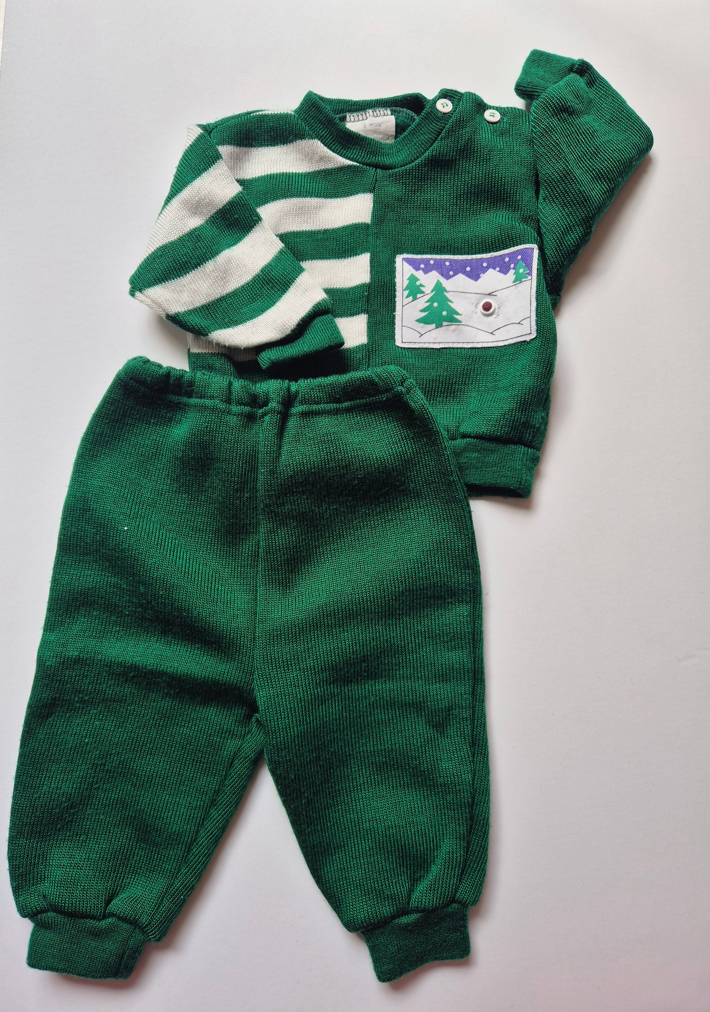 Groen kerst setje – maat 68 | 3 - 6 maanden