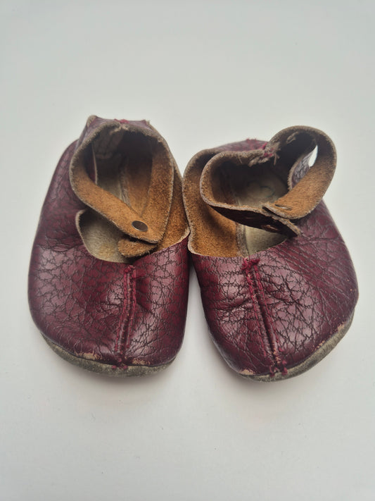 Wijnrode leren schoentjes maat 21