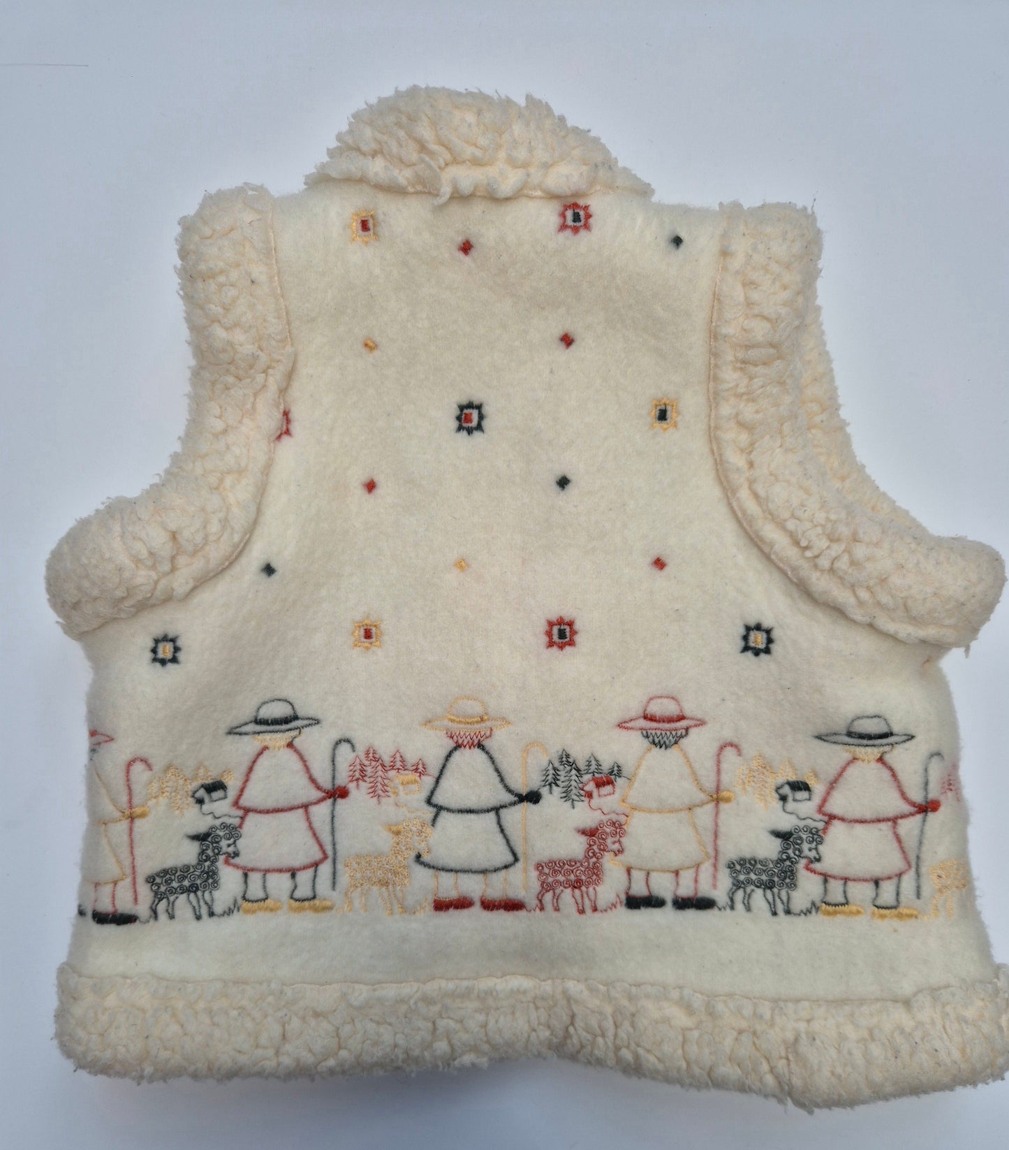 Wollen bodywarmer met borduursel – maat 80 | 9 - 12 maanden