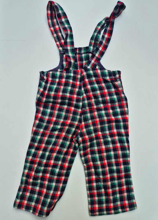 Geruite tuinbroek – maat 74/80 | 6 - 12 maanden