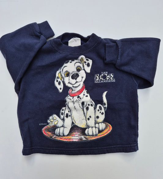 Donkerblauwe Disney sweater 101 Dalmatiërs – maat 92 | 18 - 24 maanden