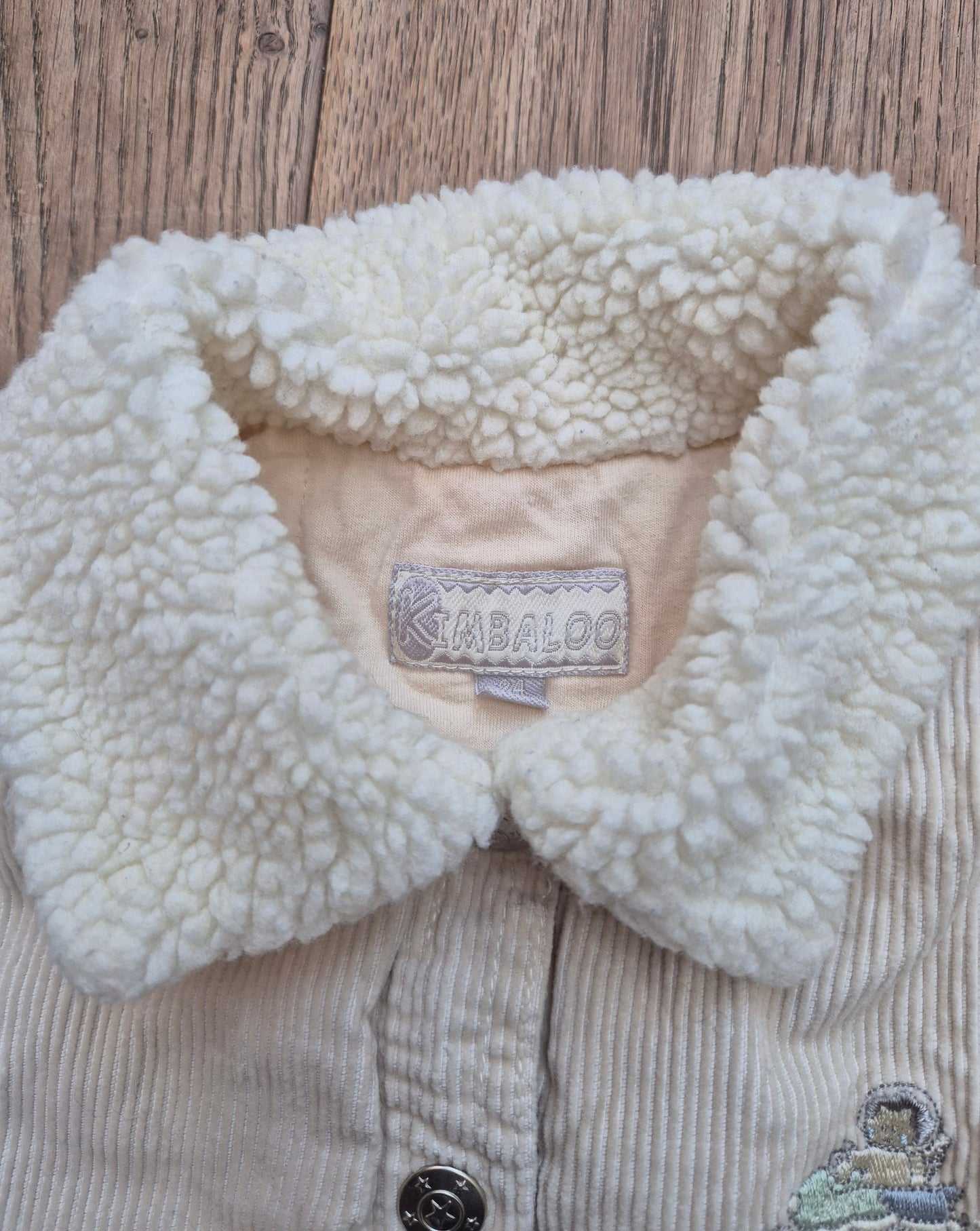 Crèmekleurig teddy jasje – maat 92 | 18 - 24 maanden