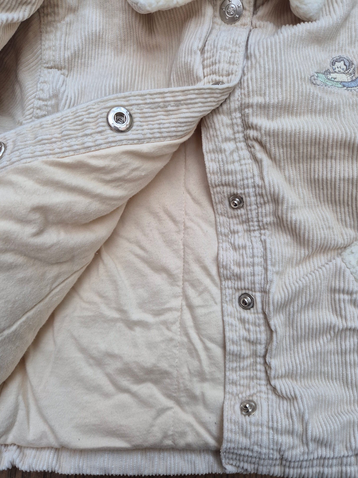 Crèmekleurig teddy jasje – maat 92 | 18 - 24 maanden