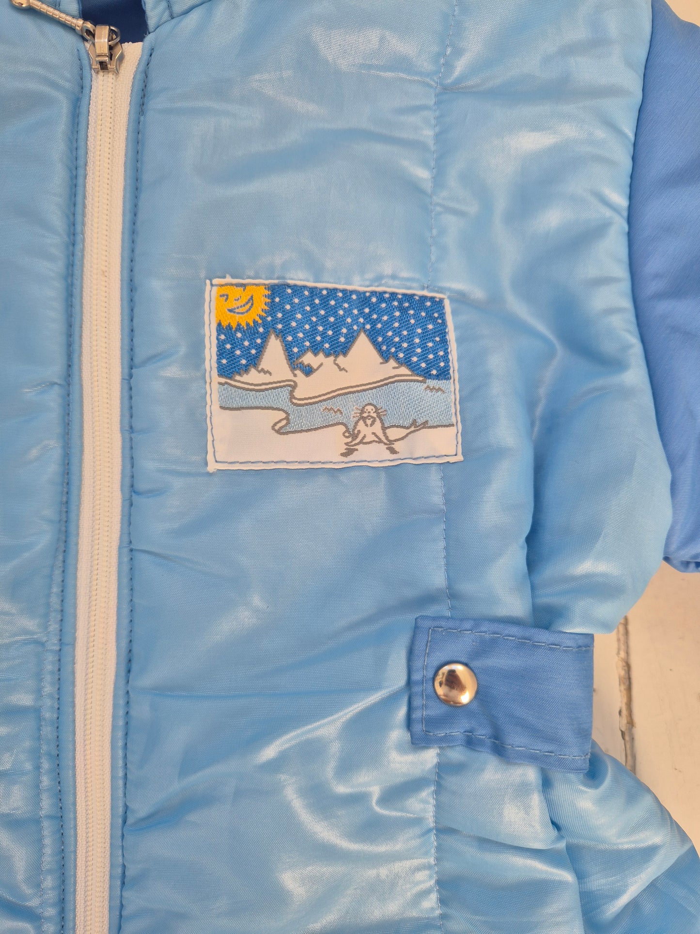 Blauw winter/skipak met print – maat 74 | 6 - 9 maanden