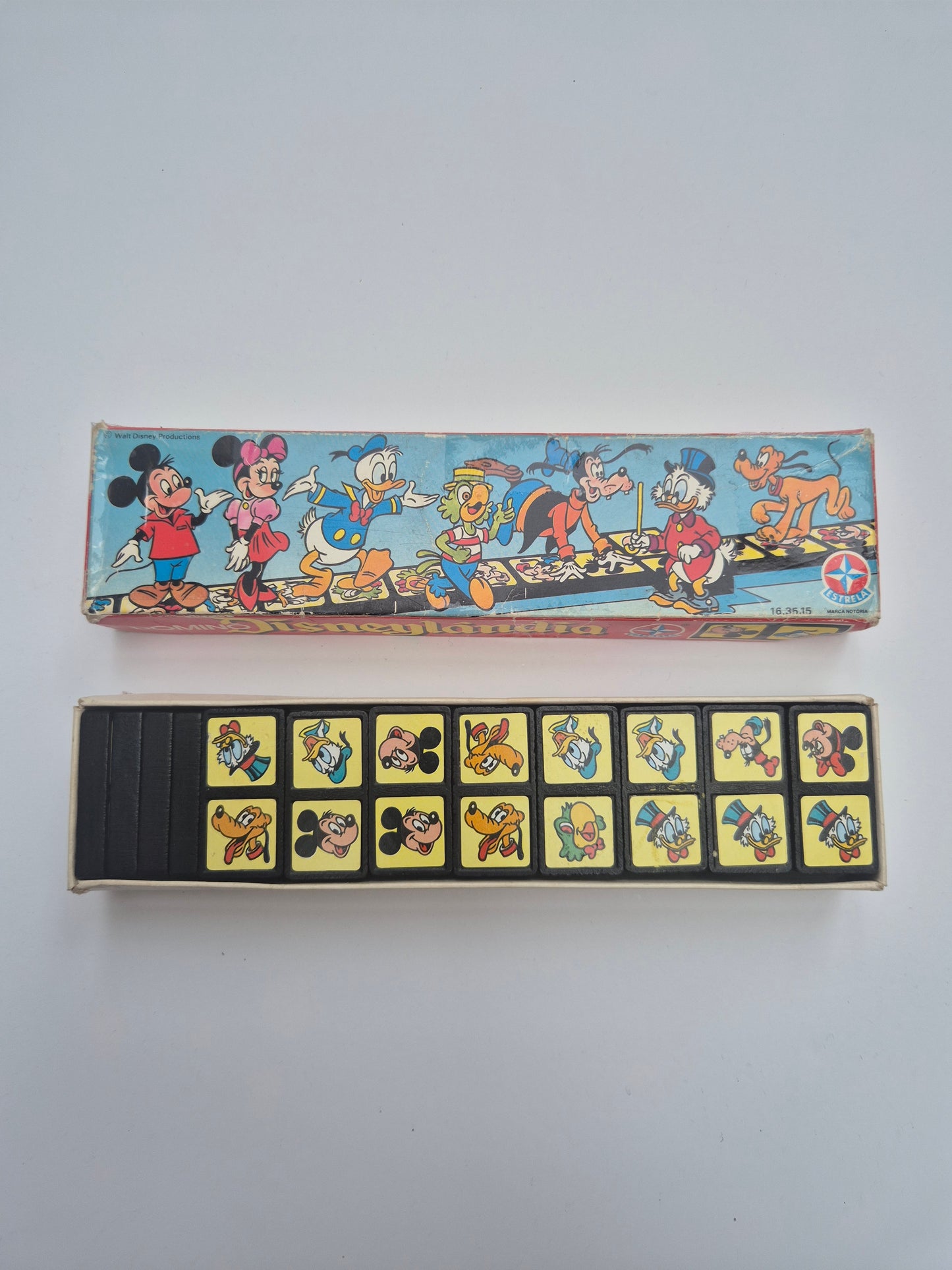 '70s Vintage Disney domino in kartonnen doos