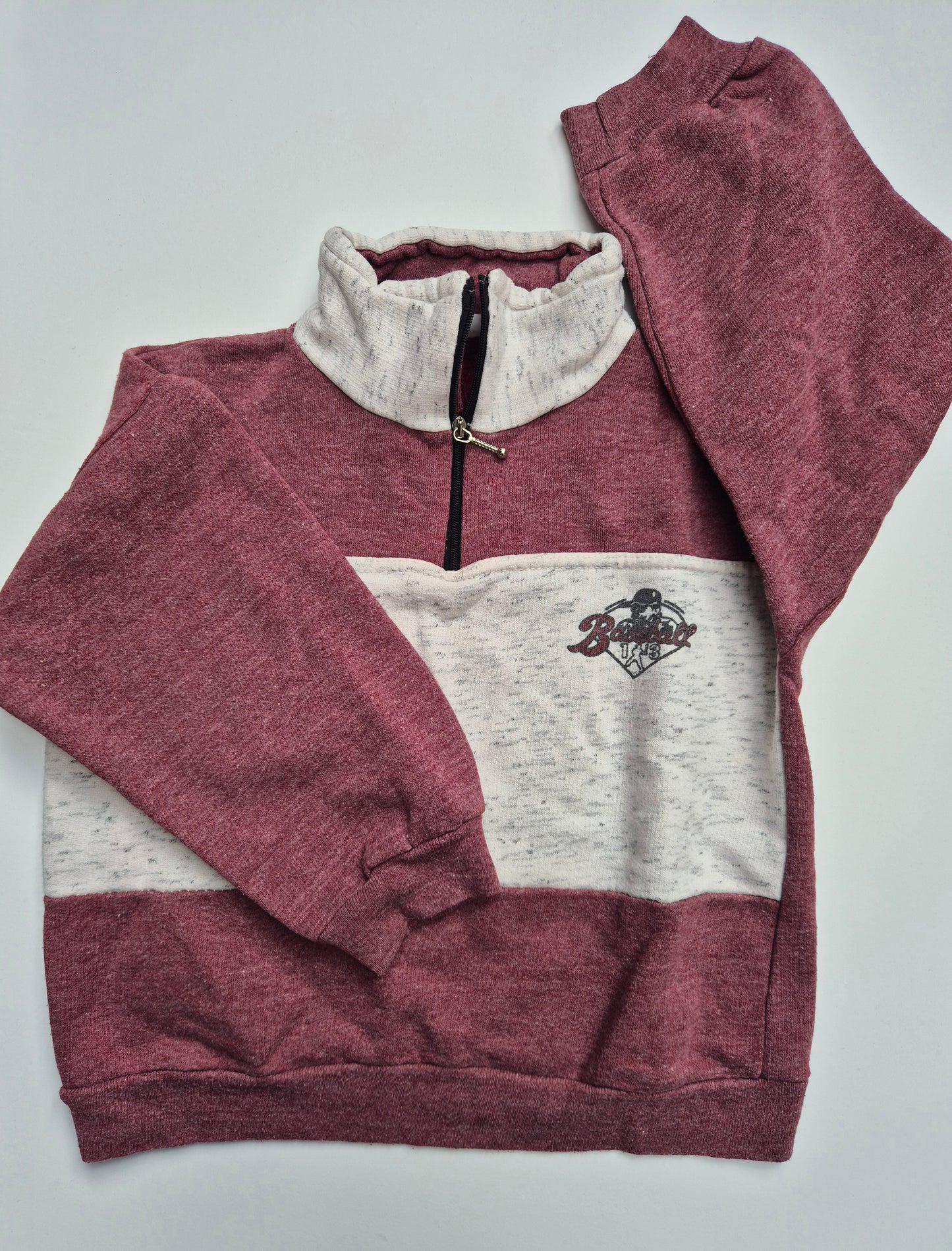 Bordeaux halfzip trui – maat 104 | 3 - 4 jaar