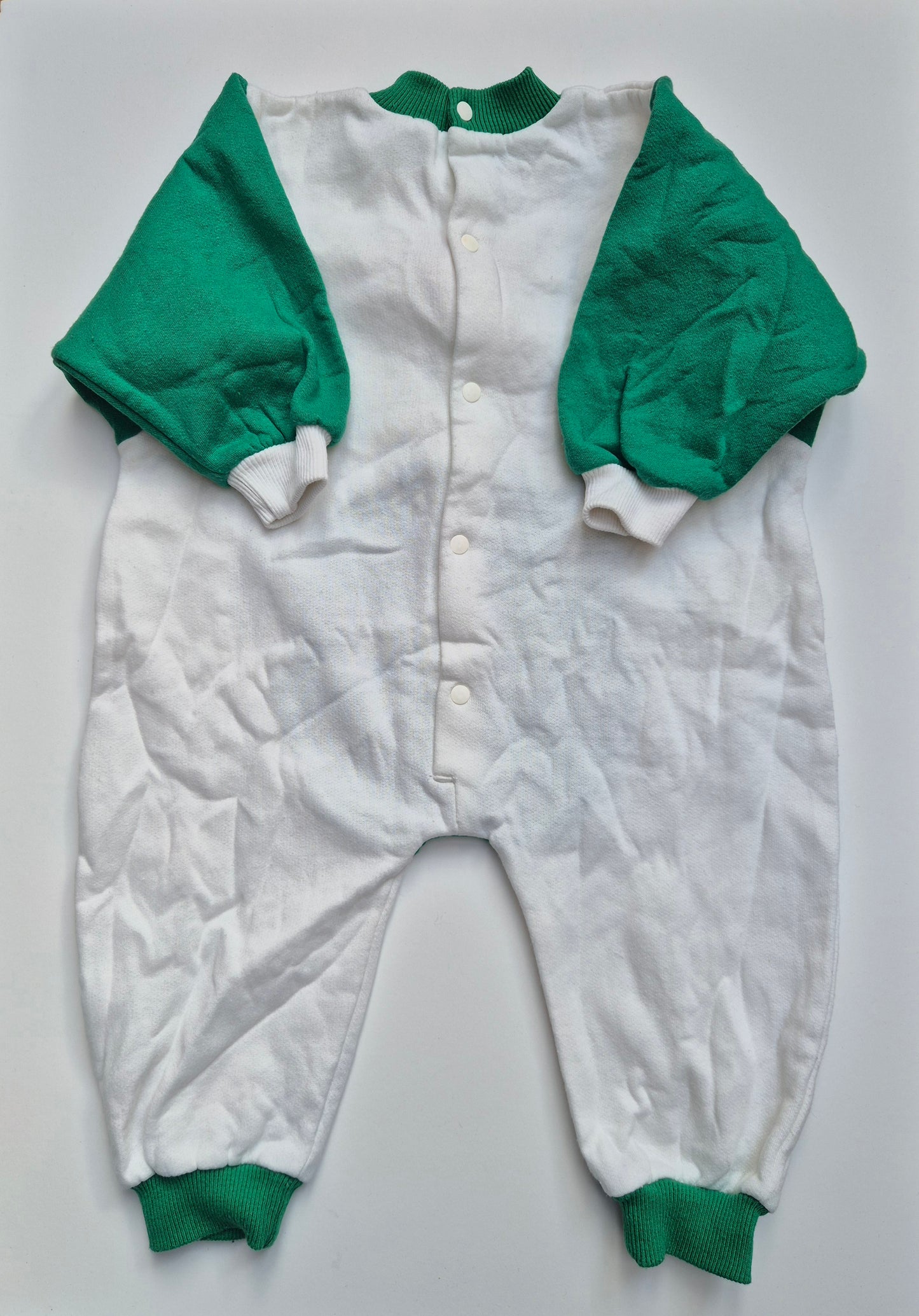 Groen-witte kip onesie – maat 86 | 12 - 18 maanden