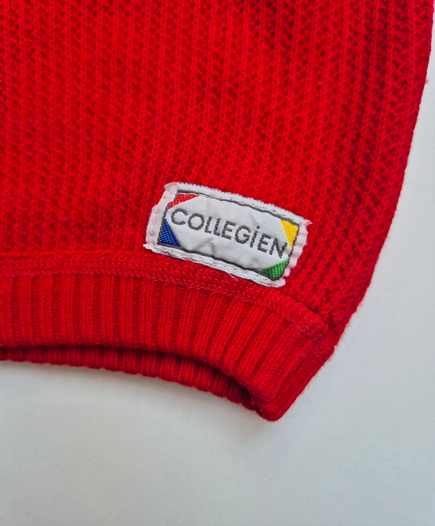 Rode trui met elleboogstukken – maat 74 | 6 - 9 maanden