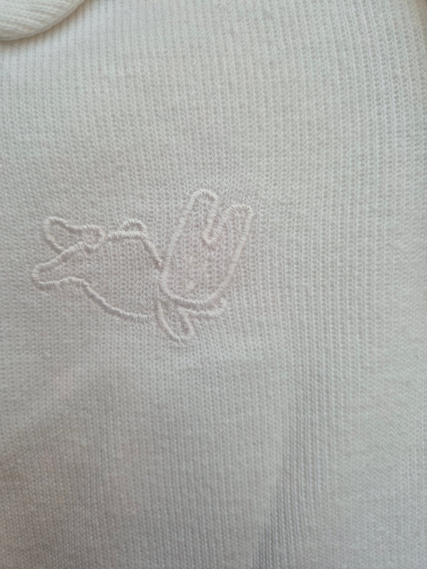 Witte longsleeve polo – maat 86 | 12 - 18 maanden