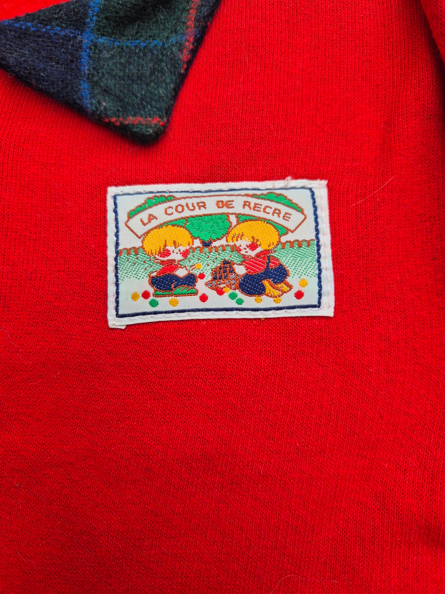 Rode polo met ruitkraag – maat 80 | 9 - 12 maanden