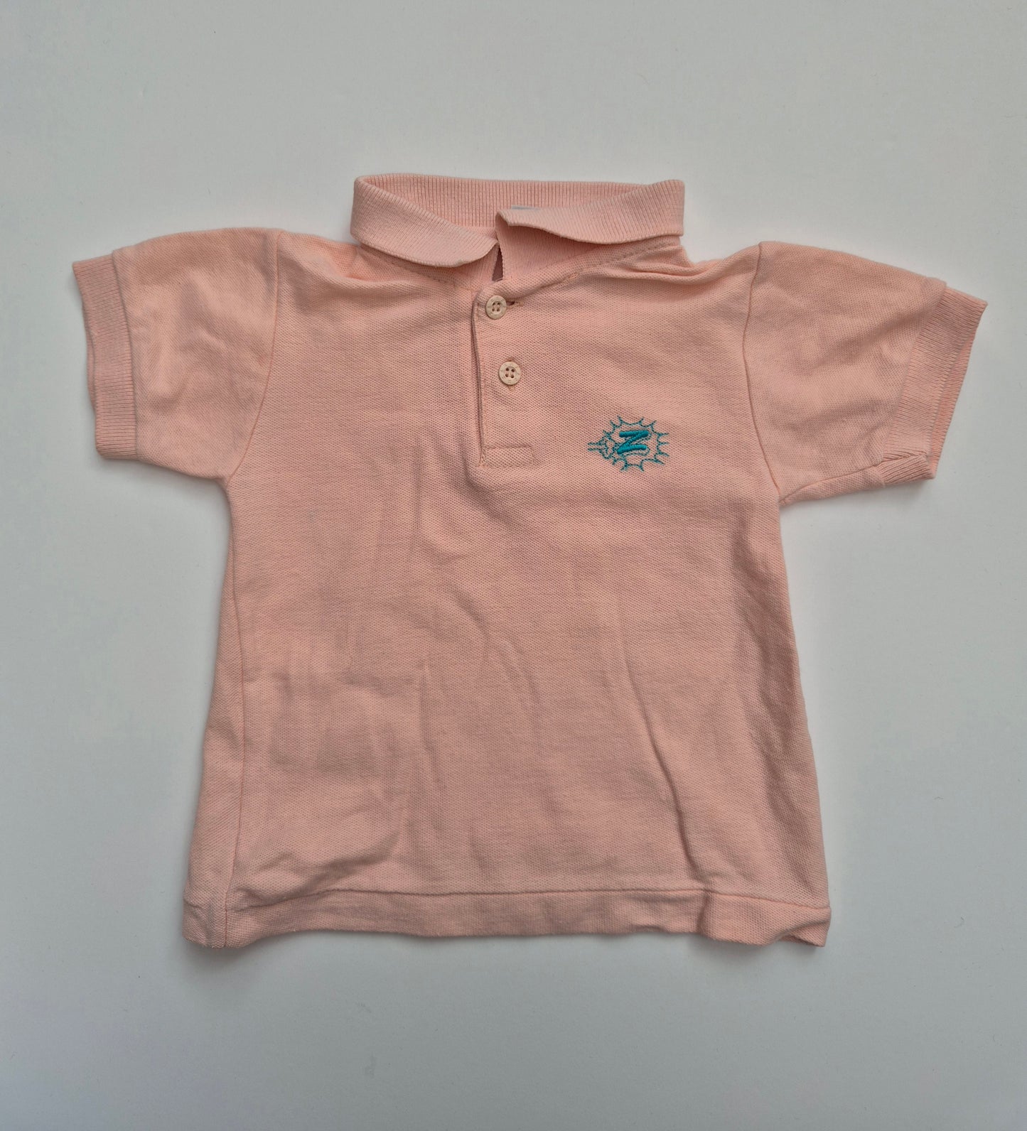 Zalmroze polo - maat 86 | 12 - 18 maanden