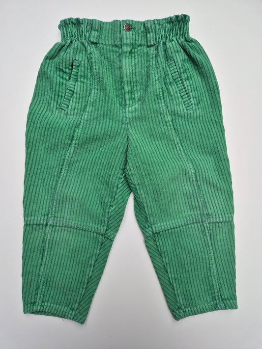 Groene corduroy broek – maat 92 | 18 - 24 maanden