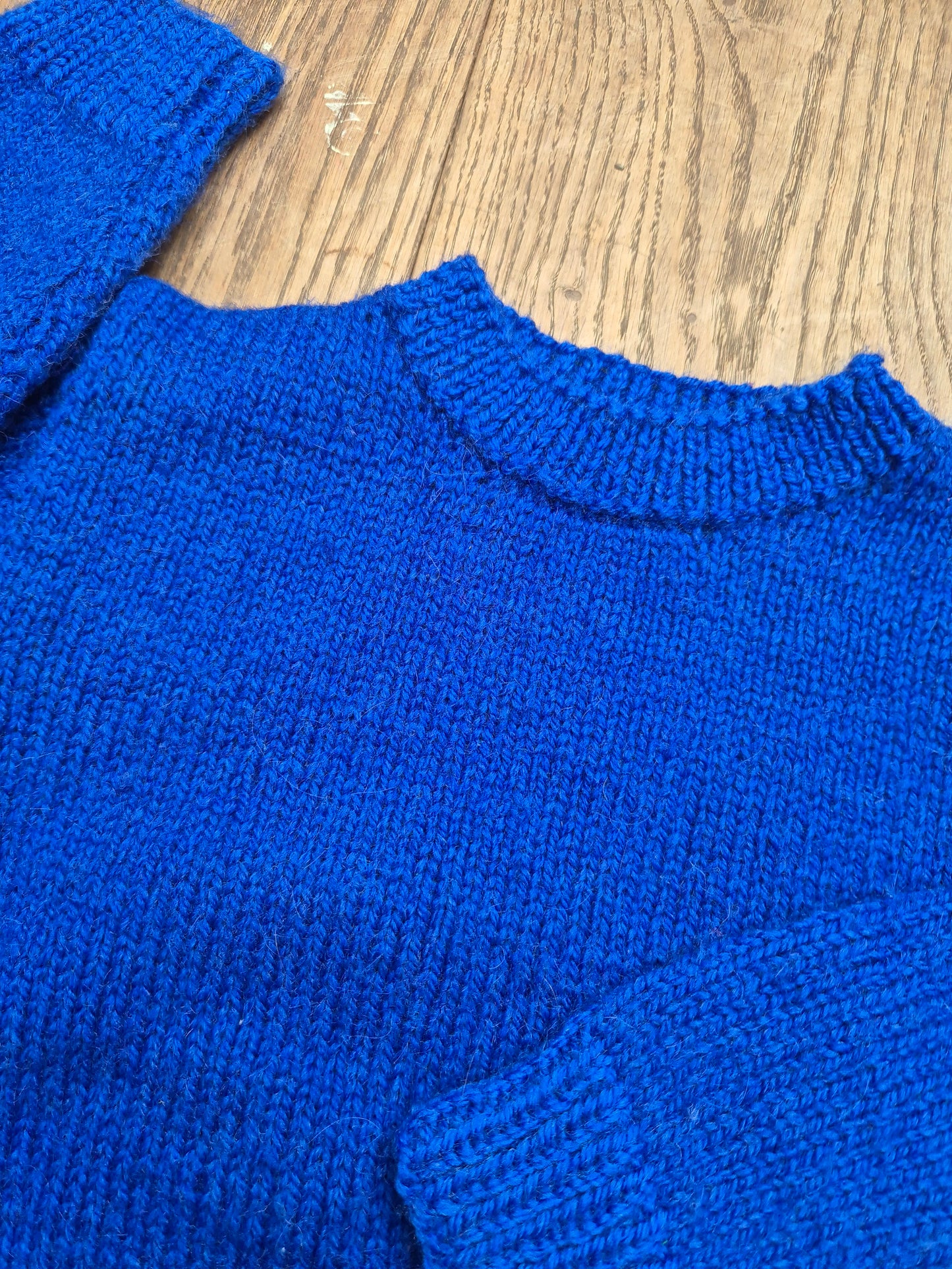 Kobaltblauwe gebreide trui – maat 104 | leeftijd 3 - 4 jaar