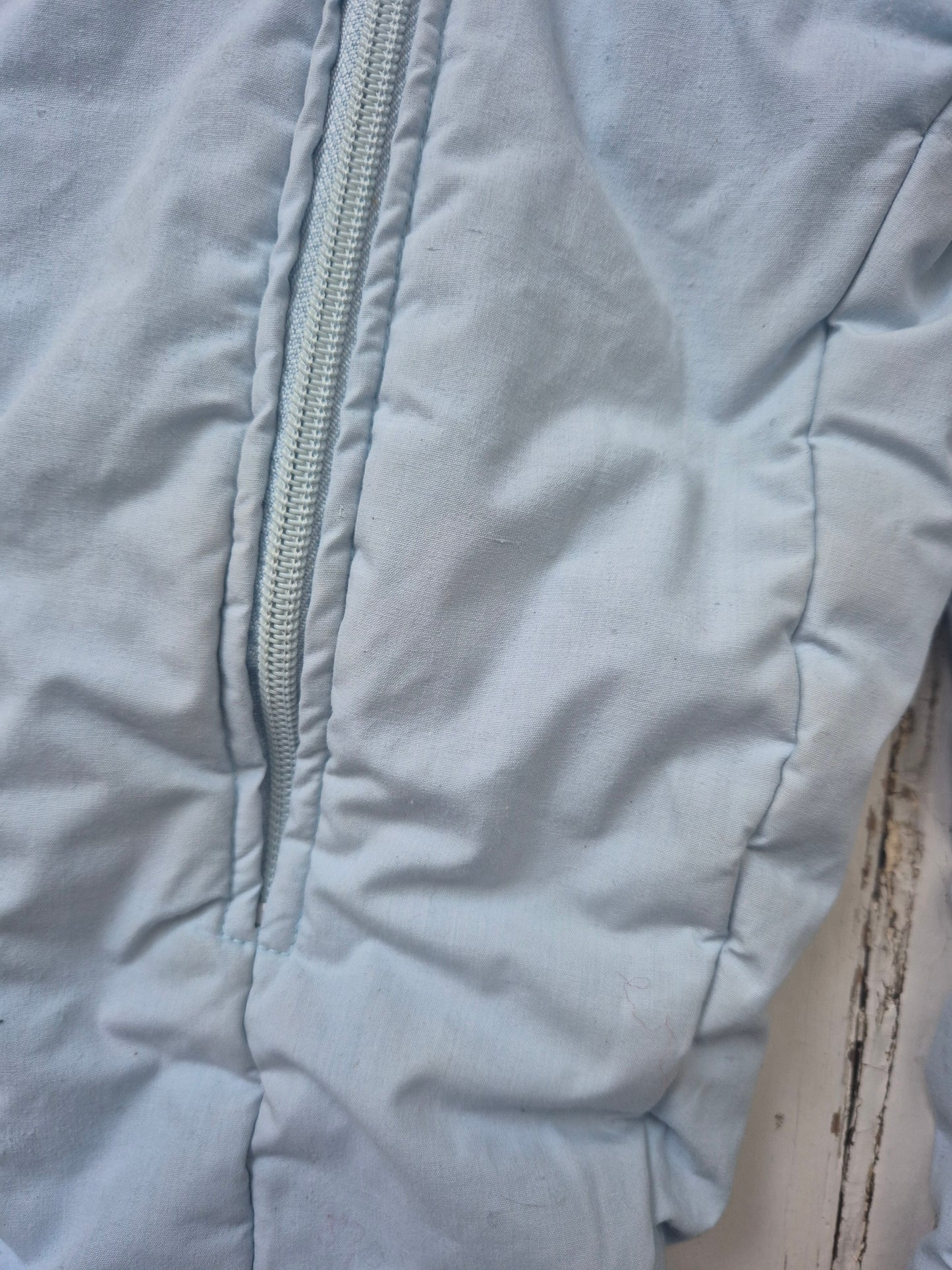 Lichtblauw skipak met witte voering – maat 68 | 3 - 6 maanden