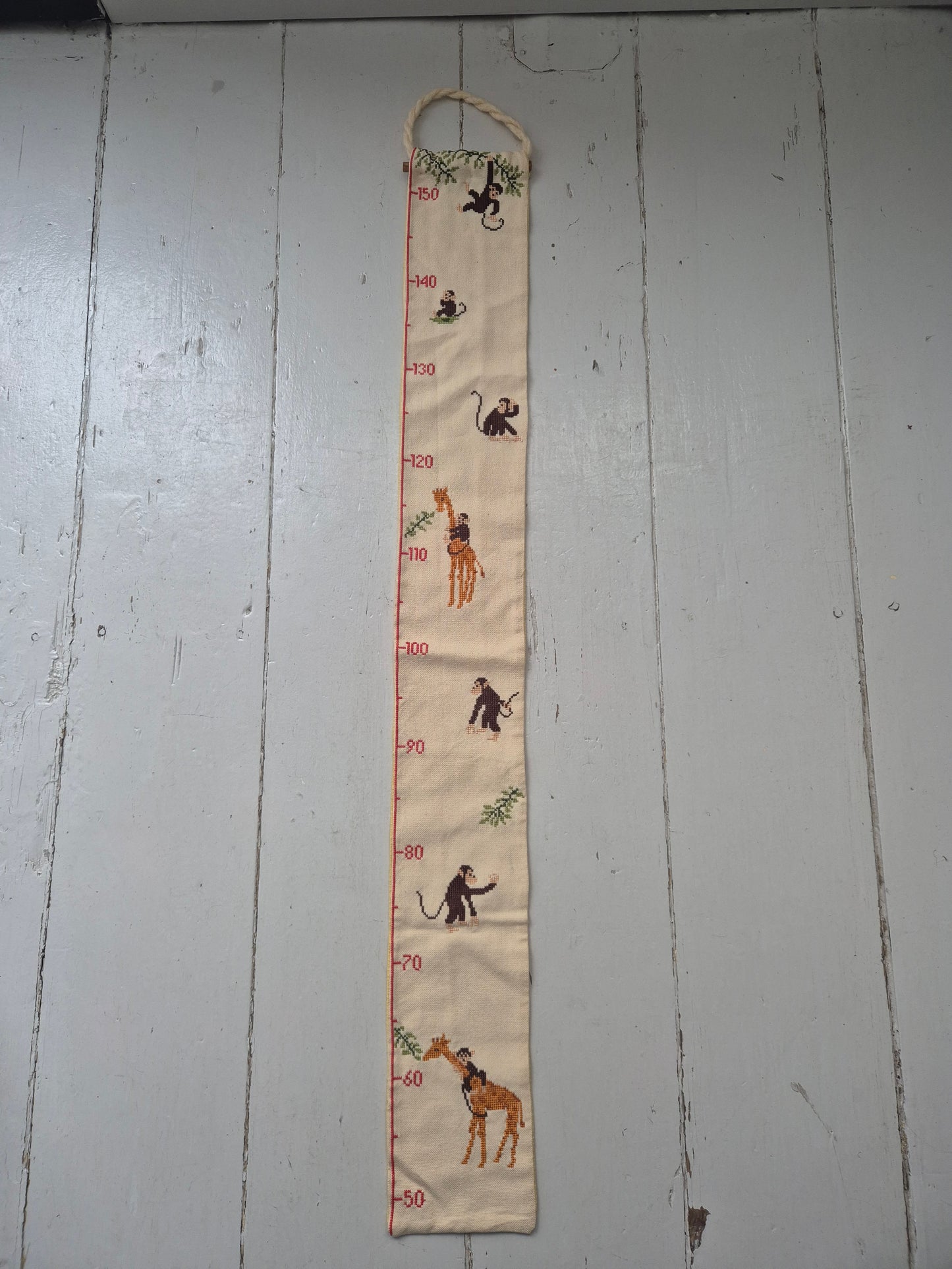 Groei meetlat stof met dieren