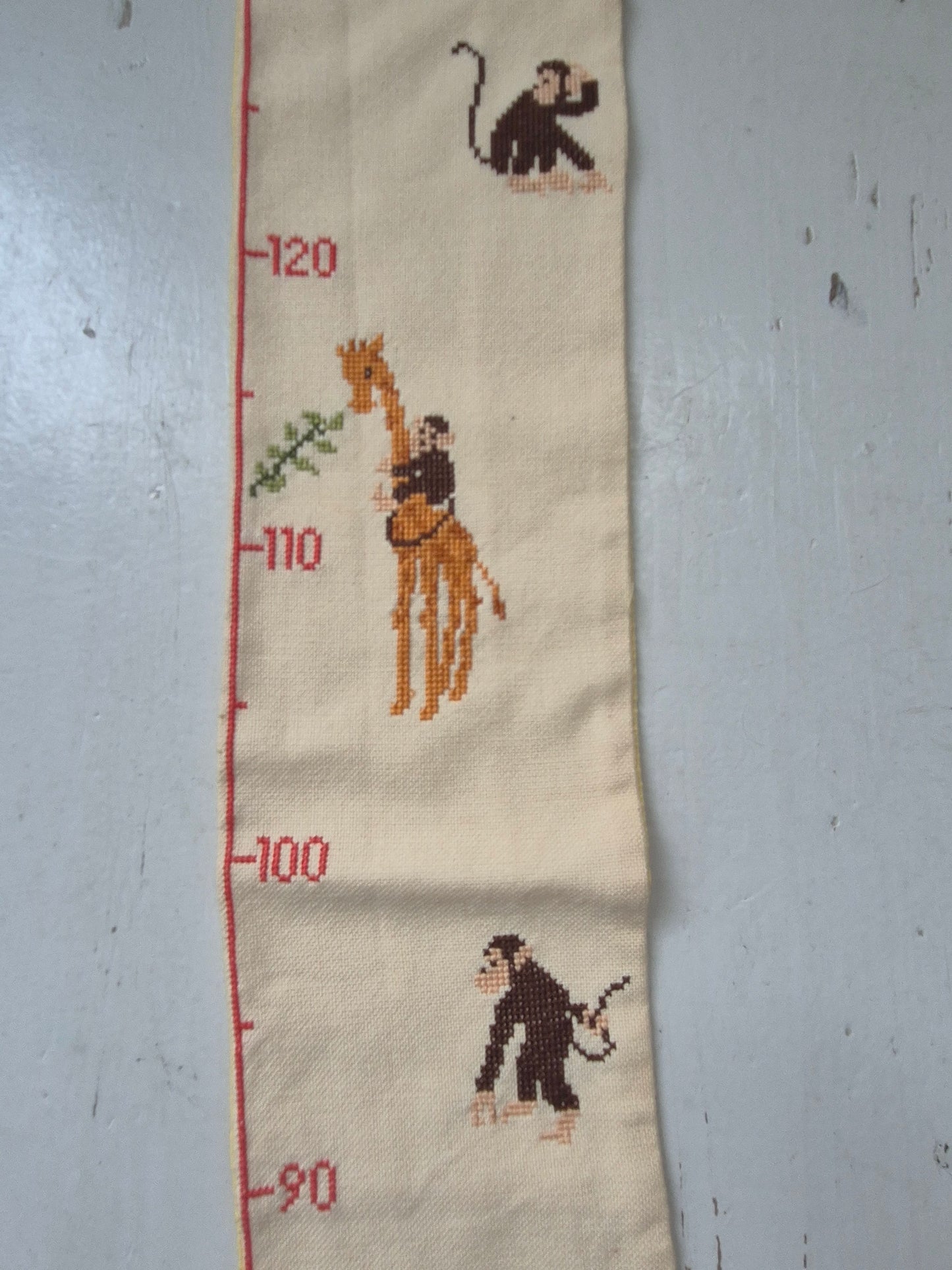 Groei meetlat stof met dieren