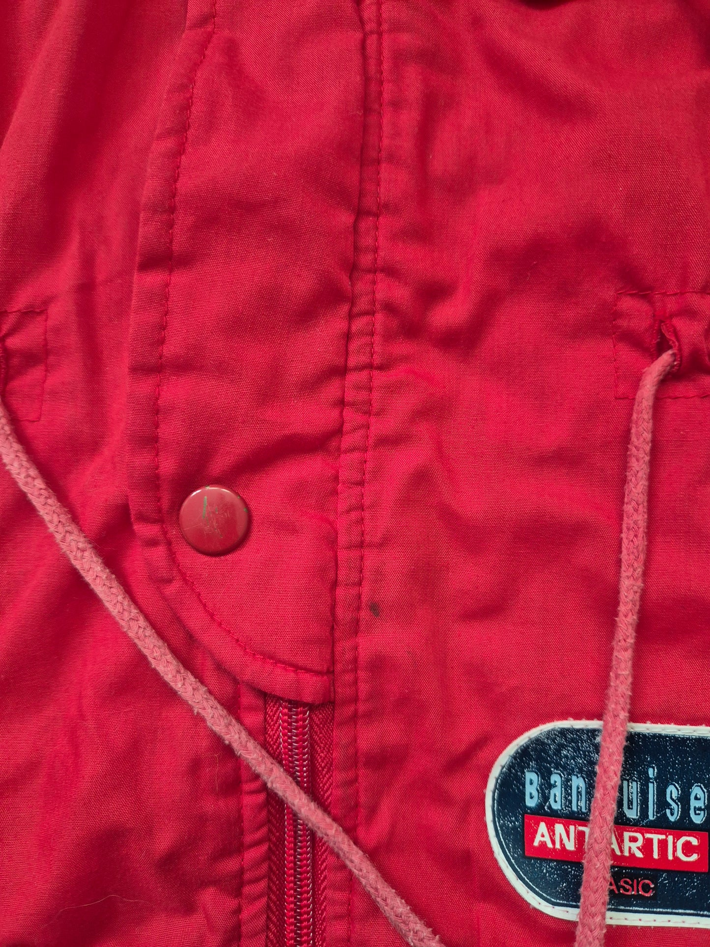 Rode winterjas met capuchon – maat 80 | 9 - 12 maanden