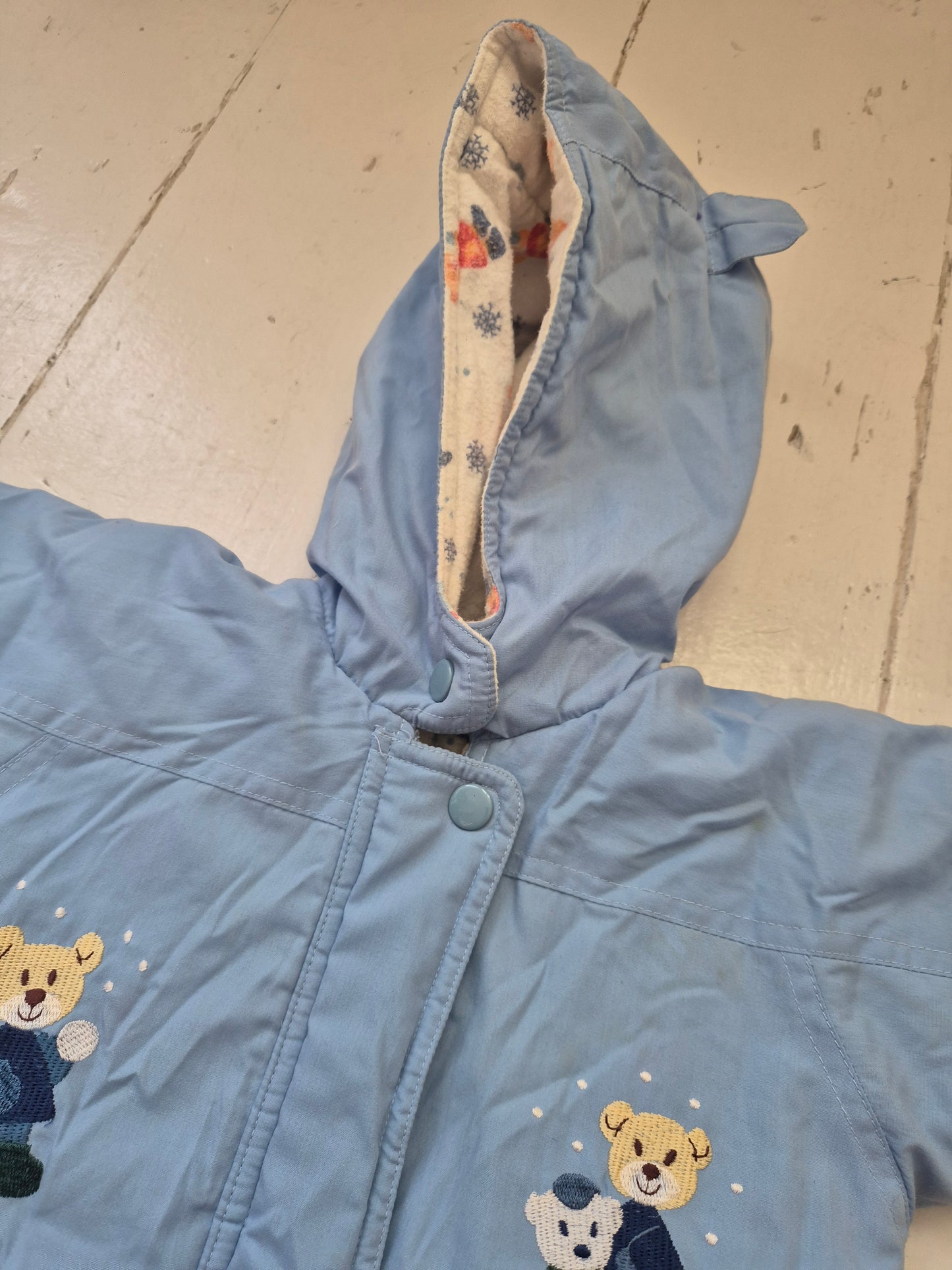 Blauw skipak met beertjes – maat 68 | 3 - 6 maanden