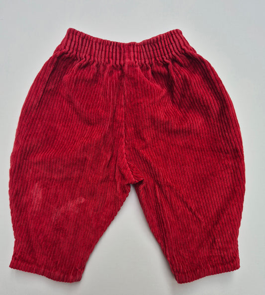 Rode corduroy broek – maat 62 | 2 - 3 maanden
