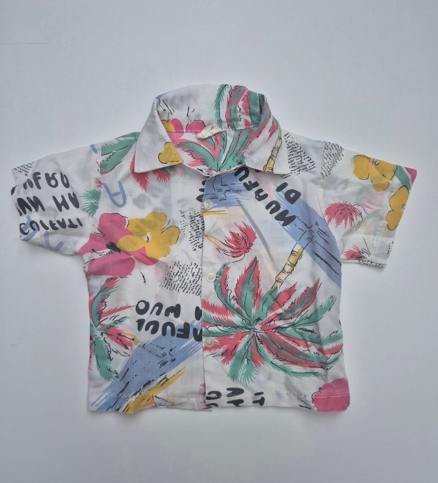 Tropische blouse met palmenprint – maat 80 | 9 – 12 maanden