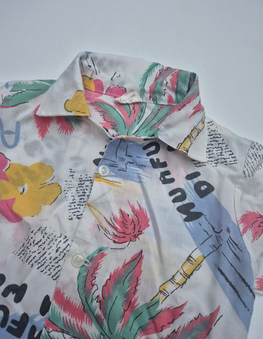 Tropische blouse met palmenprint – maat 80 | 9 – 12 maanden