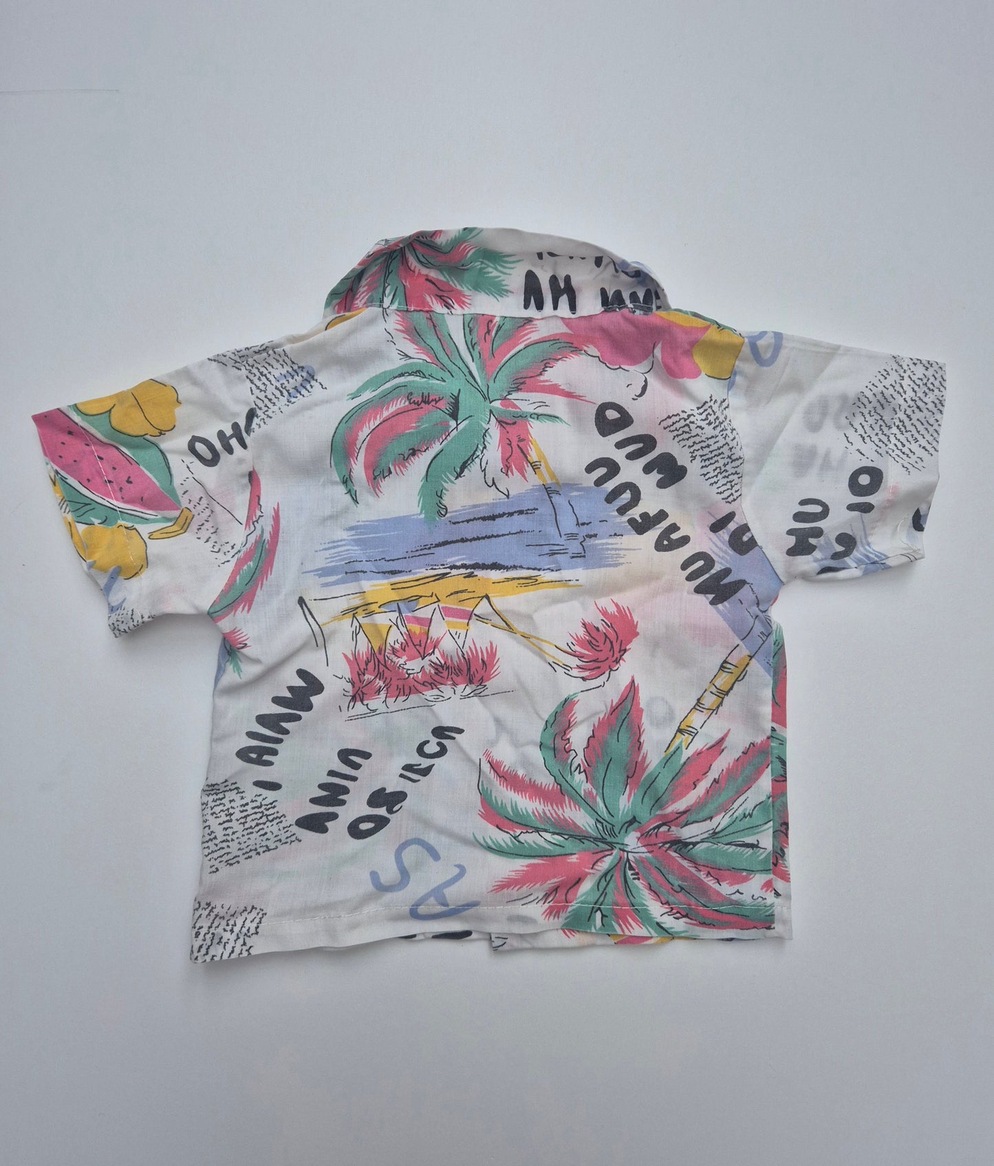 Tropische blouse met palmenprint – maat 80 | 9 – 12 maanden