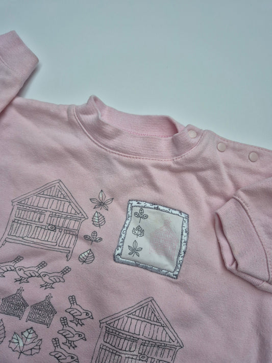 Nouveau Monde roze trui – maat 74 | 6 - 9 maanden