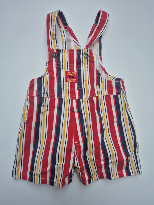 Gestreepte tuinbroek shorts – maat 80 | 9 - 12 maanden